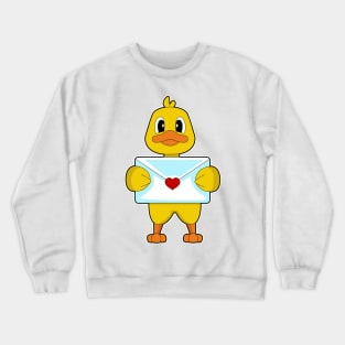 Duck Love letter Crewneck Sweatshirt